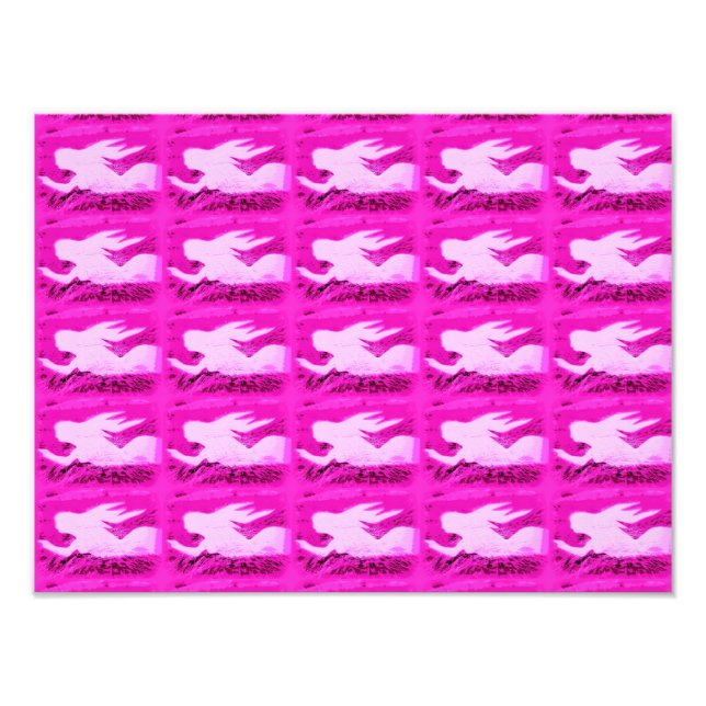 peka på rosa sjöjungfruar fototryck (Framsidan)