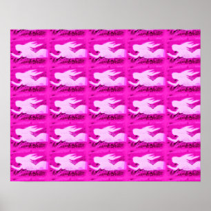 peka på rosa sjöjungfruar poster