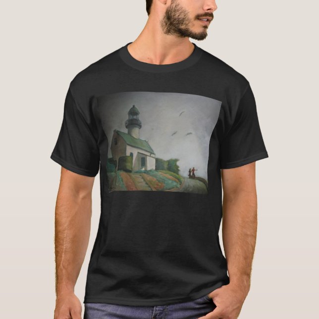 Peka svarten för Loma-fyrT-tröja T Shirt (Framsida)