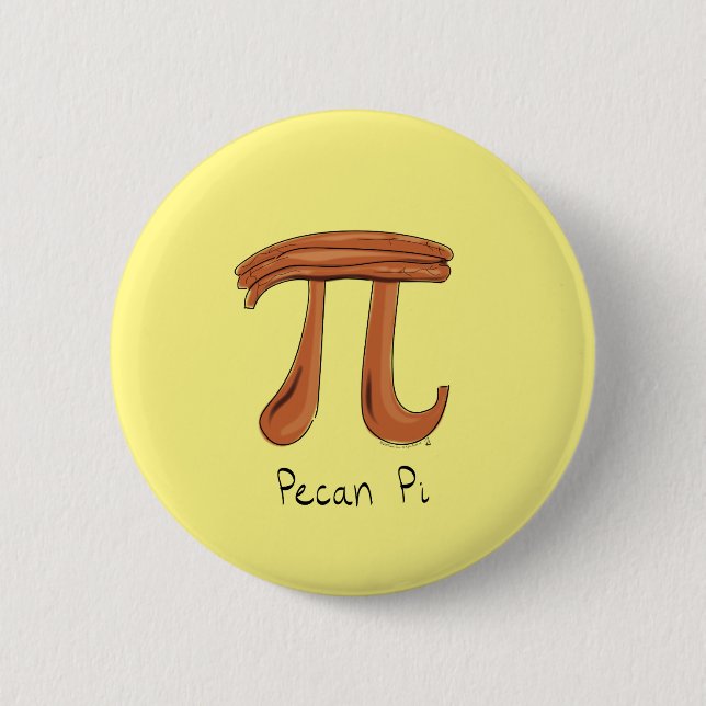 Pekan Pi-symbol Söt Matematiklärare Present Knapp (Framsida)