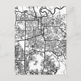 Pekanbaru Indonesia City Map Vykort