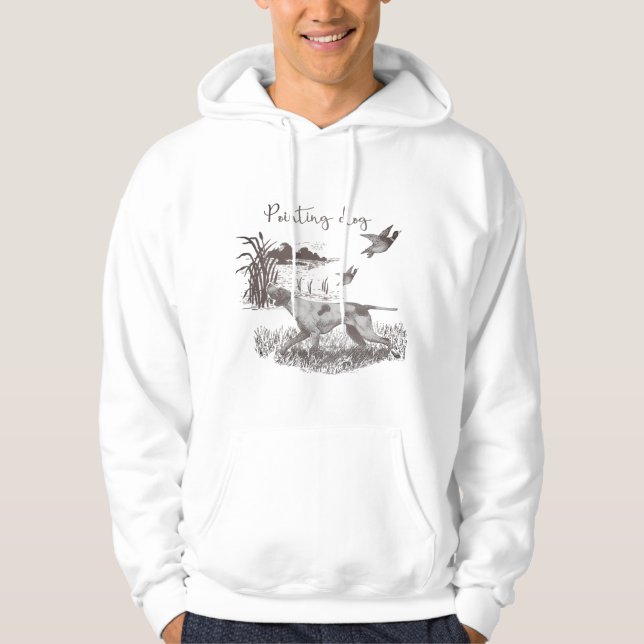 Pekande hund hoodie (Framsida)