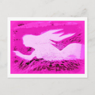 pekande rosa sjöjungfru vykort