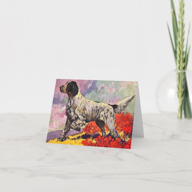 Pekar den Llewellin för den ENGELSKA SETTEREN GR8 Kort (Framsida)