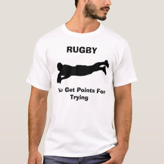 Pekar för pröva tee shirt