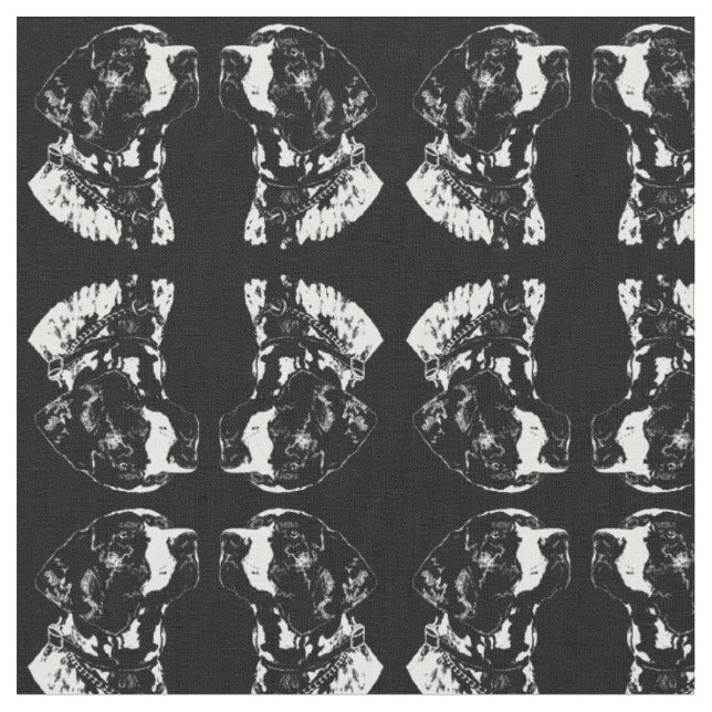 Pekare Hund Fabric Fabric German pekare Mönster Tyg (Närbild)