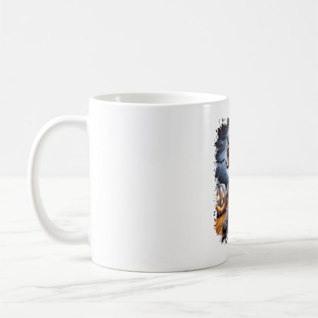 Pekare Hund Halloween Square Kaffemugg (Vänster)