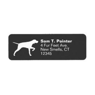 Pekare Hund Silhouette-Returetiketter Returadress Etikett