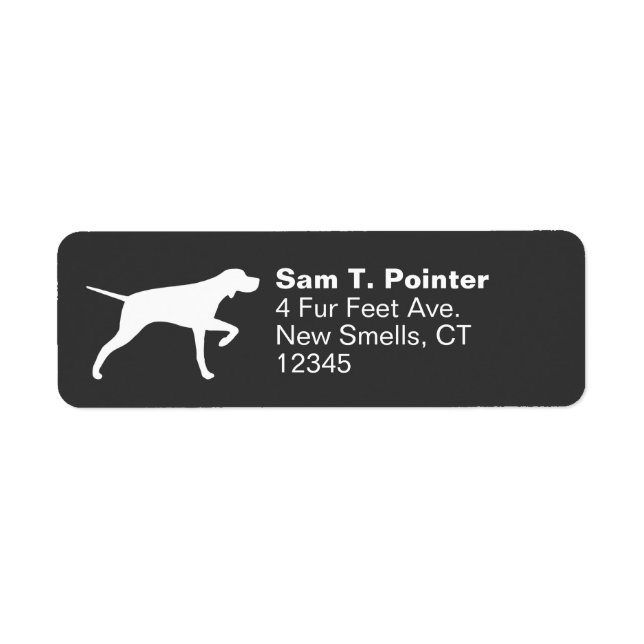 Pekare Hund Silhouette-Returetiketter Returadress Etikett (Framsidan)