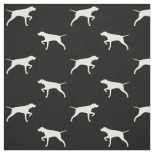 Pekare Hund Silhouettes Black and White Patterned Tyg