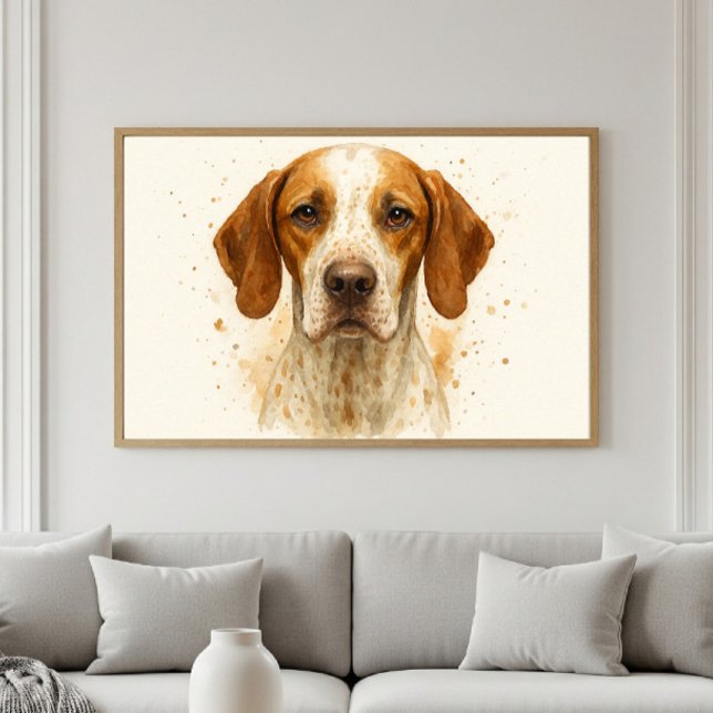 Pekare Hund Watercolor Porträtt Poster (Skapare uppladdad)