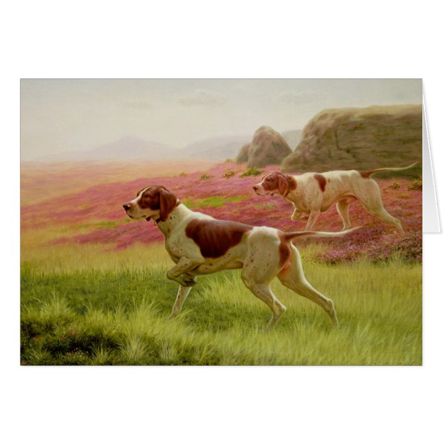 Pekare i en landskap, 19th århundrade hälsningskort (Framsidan Horizontal)