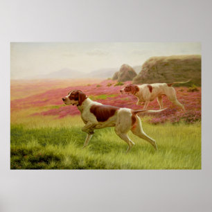 Pekare i en landskap, 19th århundrade poster