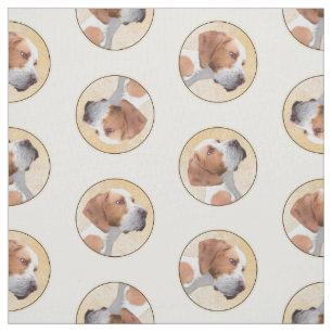 Pekare målar engelska Cute Original Pet Hund Art Tyg