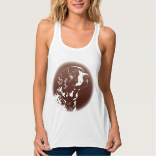 Pekare Tanktop Shirt Women's Hund älskare Shirt Linne Med Racerback