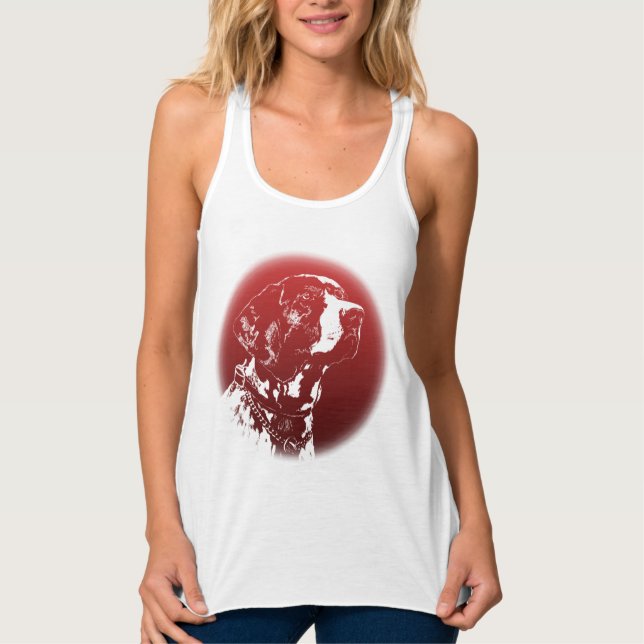 Pekare Tanktop Shirt Women's Hund älskare Shirt Linne Med Racerback (Framsida)