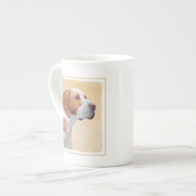 Pekarmålning - Cute Original Hund Art Benporslin Mugg (Framsida vänster)
