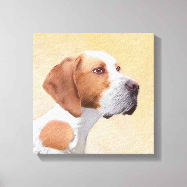 Pekarmålning - Cute Original Hund Art Canvastryck (Framsida)
