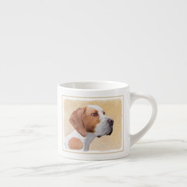 Pekarmålning - Cute Original Hund Art Espressomugg (Höger)