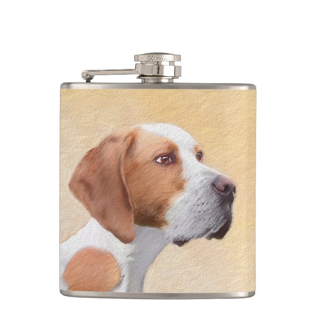 Pekarmålning - Cute Original Hund Art Fickplunta (Framsidan)