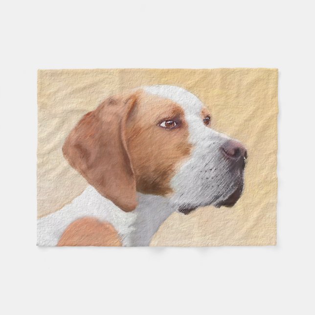 Pekarmålning - Cute Original Hund Art Fleecefilt (Framsidan (Horisontell))