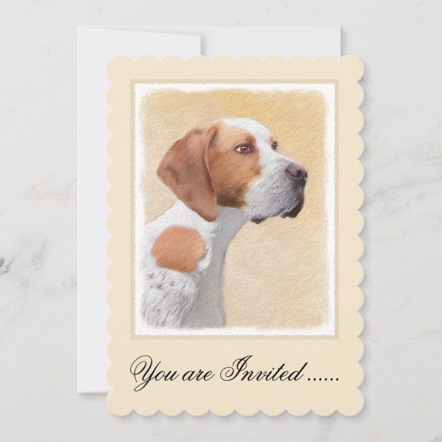 Pekarmålning - Cute Original Hund Art Inbjudningar (Framsida)