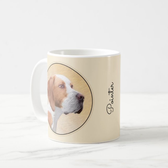 Pekarmålning - Cute Original Hund Art Kaffemugg (Framsida vänster)