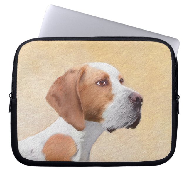 Pekarmålning - Cute Original Hund Art Laptop Fodral (Framsidan)