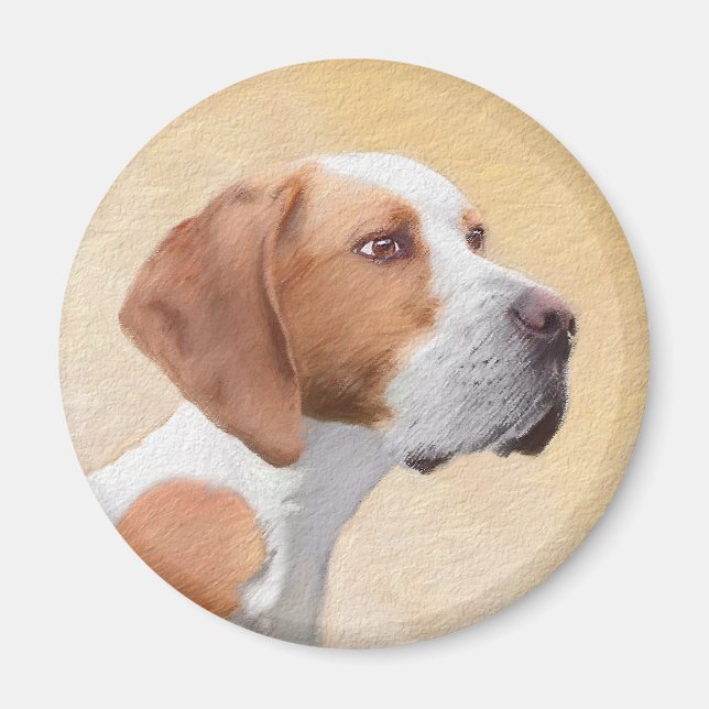 Pekarmålning - Cute Original Hund Art Magnet (Framsidan)