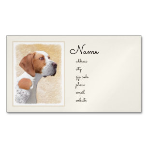 Pekarmålning - Cute Original Hund Art Magnetiska Visitkort