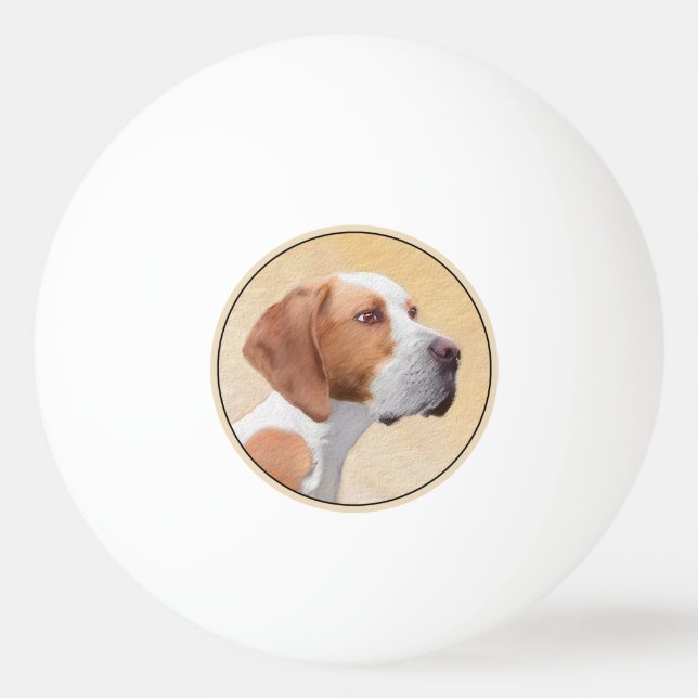Pekarmålning - Cute Original Hund Art Pingisboll (Framsidan)
