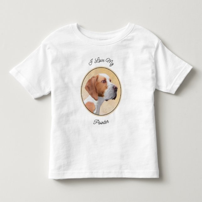 Pekarmålning - Cute Original Hund Art T Shirt (Framsida)