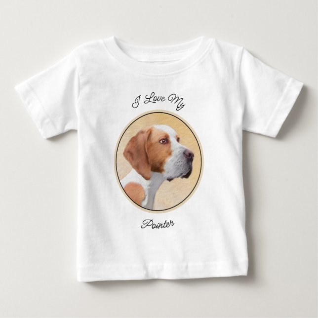 Pekarmålning - Cute Original Hund Art T Shirt (Framsida)