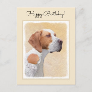 Pekarmålning - Cute Original Hund Art Vykort