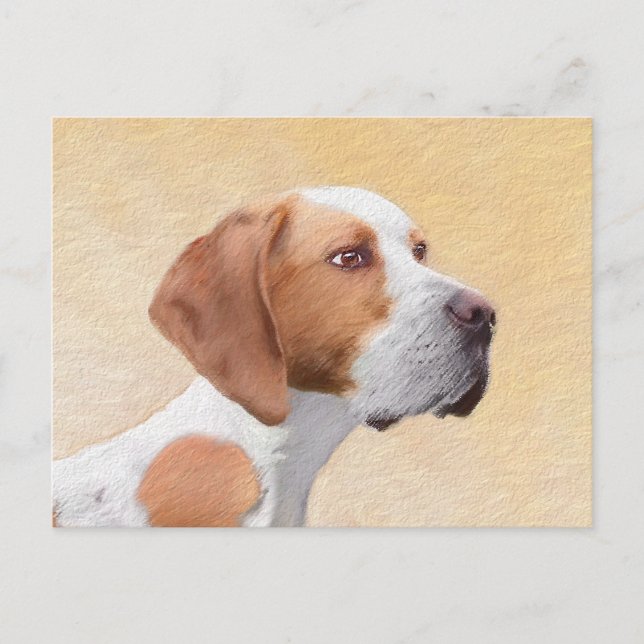 Pekarmålning - Cute Original Hund Art Vykort (Framsida)