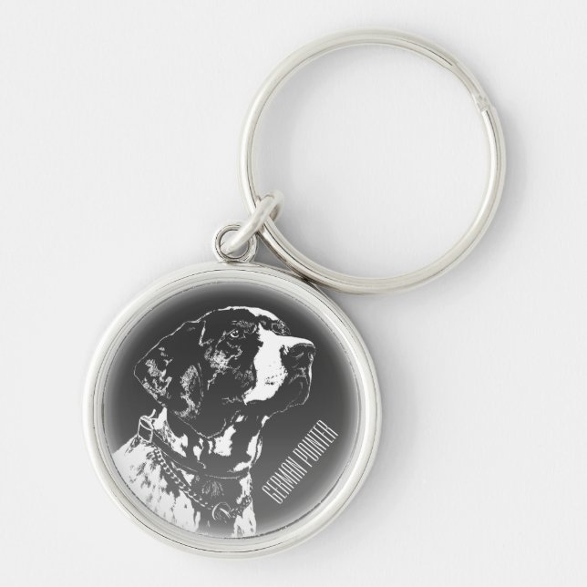 Pekarpresentationer för Personlig av pekarmenyer f Rund Silverfärgad Nyckelring (Framsidan)