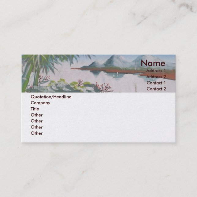 Peking-Affärskortet Visitkort (Framsida)