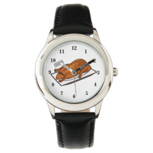 Peking anka tecknad illustration armbandsur
