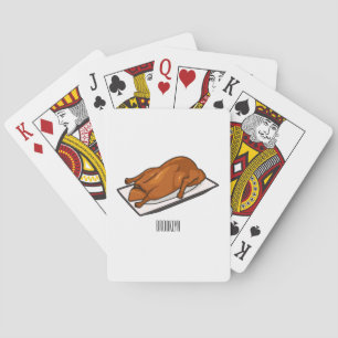 Peking anka tecknad illustration casinokort