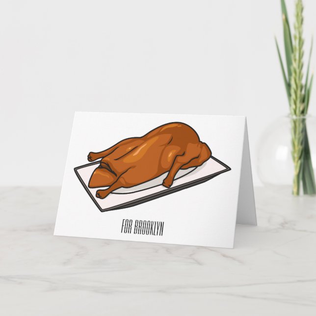 Peking anka tecknad illustration kort (Framsida)