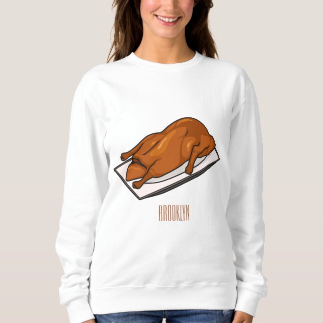 Peking anka tecknad illustration t shirt (Framsida)