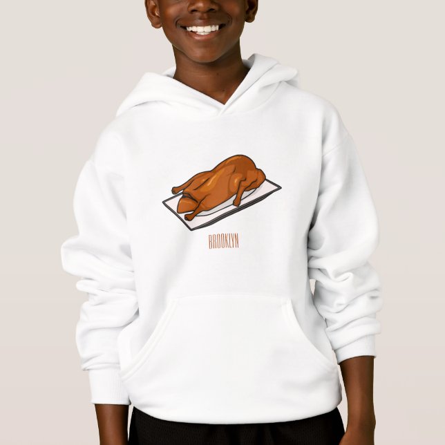 Peking anka tecknad illustration t shirt (Framsida)