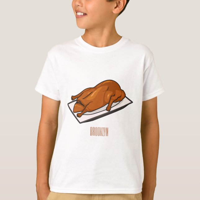 Peking anka tecknad illustration t shirt (Framsida)