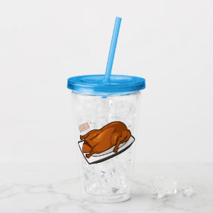 Peking anka tecknad illustration take away mugg