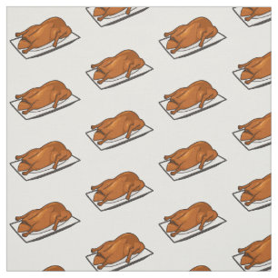 Peking anka tecknad illustration tyg