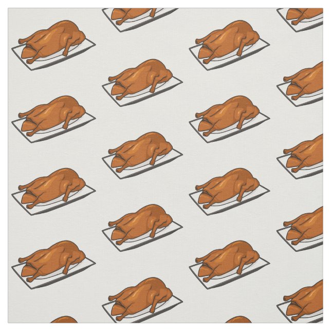 Peking anka tecknad illustration tyg (Provkarta)