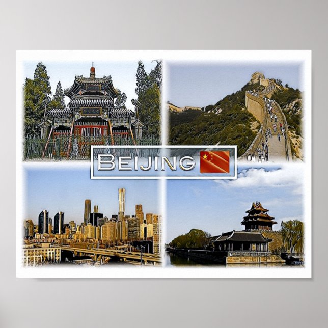Peking - China - Mosaik - Poster (Framsidan)