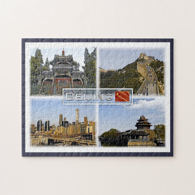 Peking - China - Mosaik - Pussel (Horisontell)