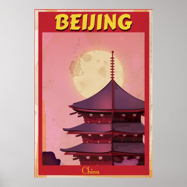 Peking China vintage resor poster (Framsidan)