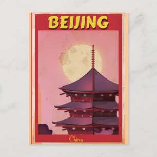 Peking China vintage resor poster Vykort